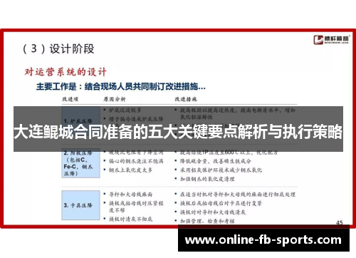 大连鲲城合同准备的五大关键要点解析与执行策略